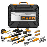 DEKO 228Pieces Socket Wrench Auto Repair Tool Combination Package Mixed Tool Set Hand Tool Kit with Plastic Toolbox Storage Case